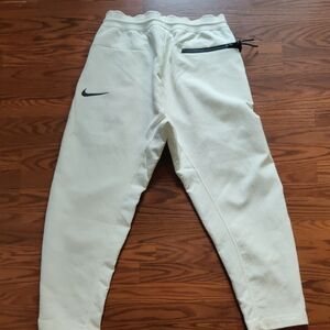 Nike Cream Joggers with Black Swoosh
